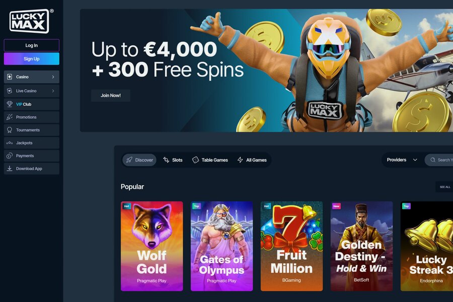 Lucky Max Casino - Inloggen op uw Account